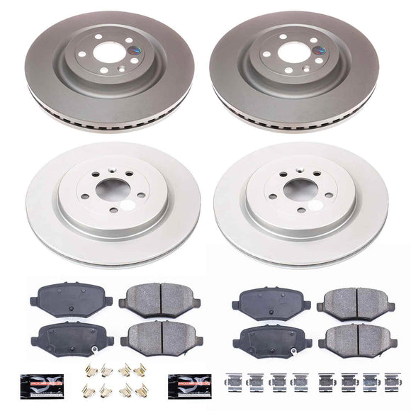 PowerStop Genuine Geomet Coated Rotor and Low-Dust Ceramic Brake Pad Kit