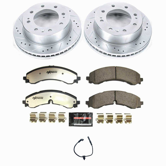 PowerStop Z36 Carbon-Fiber Ceramic Brake Pad with Drilled and Slotted Rotor Kit