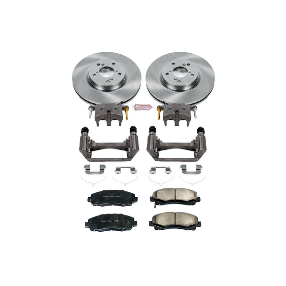 PowerStop OE Stock Replacement Low-Dust Ceramic Brake Pad, Rotor and Caliper Kit