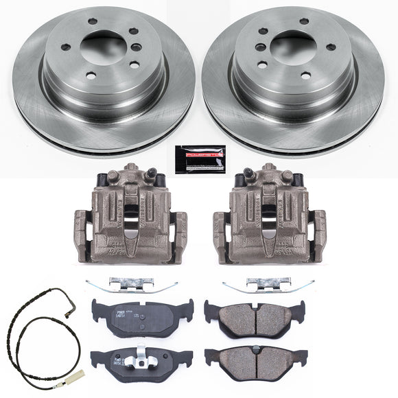 PowerStop OE Stock Replacement Low-Dust Ceramic Brake Pad, Rotor and Caliper Kit