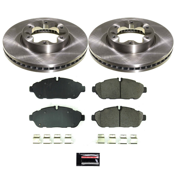 PowerStop OE Stock Replacement Low-Dust Ceramic Brake Pad and Rotor Kit