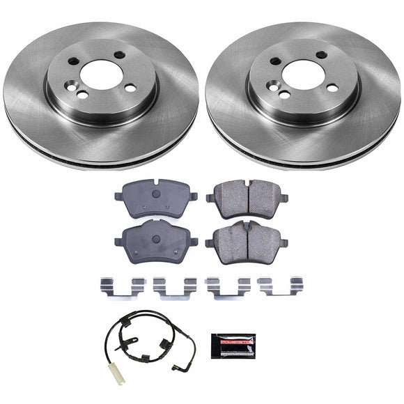PowerStop OE Stock Replacement Low-Dust Ceramic Brake Pad and Rotor Kit