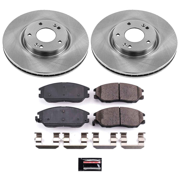 PowerStop OE Stock Replacement Low-Dust Ceramic Brake Pad and Rotor Kit