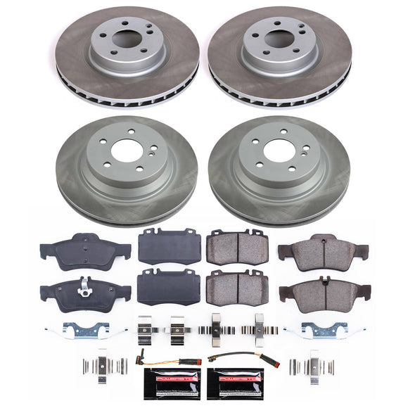 PowerStop Semi-Coated Rotor and Low-Dust Ceramic Brake Pad Kit