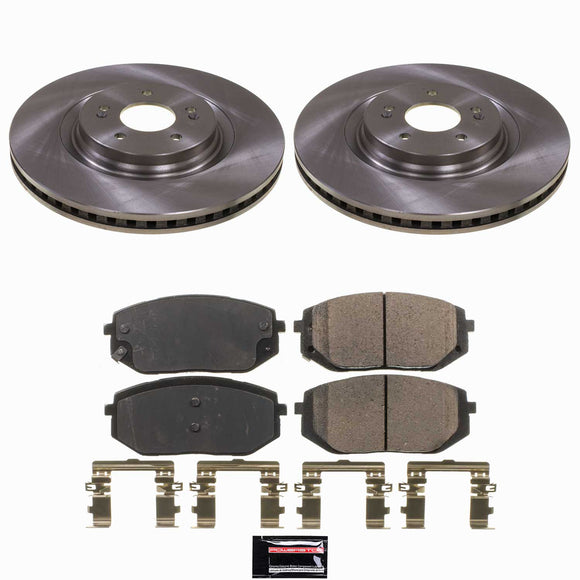 OE Stock Replacement Low-Dust Ceramic Brake Pad and Rotor Kit