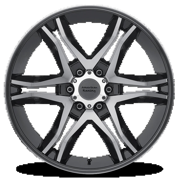 17x8 American Racing Mainline Black Wheel/Rim 6x135 17-8 6-135 ET25