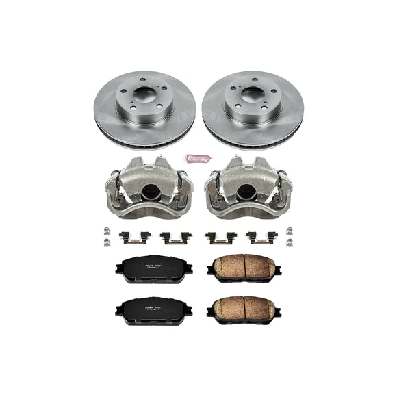 PowerStop OE Stock Replacement Low-Dust Ceramic Brake Pad, Rotor and Caliper Kit