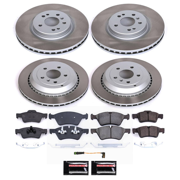 PowerStop Semi-Coated Rotor and Low-Dust Ceramic Brake Pad Kit