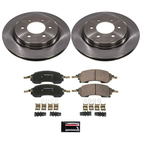 PowerStop OE Stock Replacement Low-Dust Ceramic Brake Pad and Rotor Kit