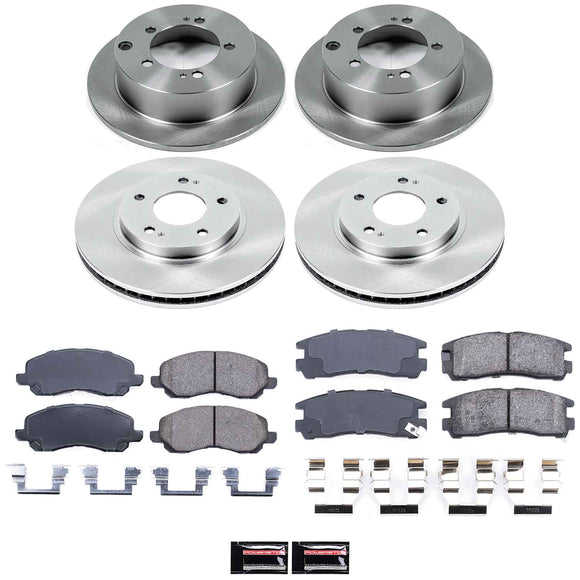 PowerStop OE Stock Replacement Low-Dust Ceramic Brake Pad and Rotor Kit