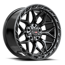 20x9 Vortek VRP-504 Enzo Gloss Black 5x139.7 ET18 CB110.3 Wheel Rim