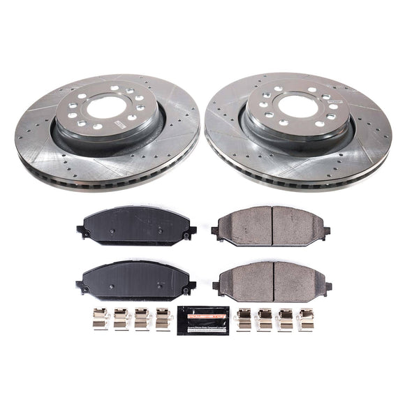 PowerStop Z23 Daily Driver Carbon-Fiber Ceramic Brake Pad and Drilled & Slotted