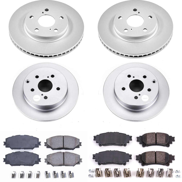 PowerStop Genuine Geomet Coated Rotor and Low-Dust Ceramic Brake Pad Kit