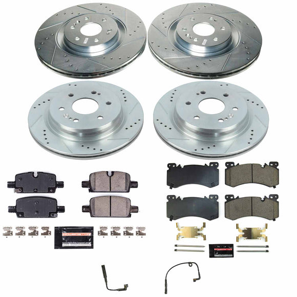 PowerStop Z23 Daily Driver Carbon-Fiber Ceramic Brake Pad and Drilled & Slotted