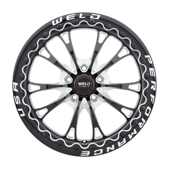 17x11 WELD Performance Belmont Beadlock Black Milled 5x115 ET6 CB78.1 Wheel Rim
