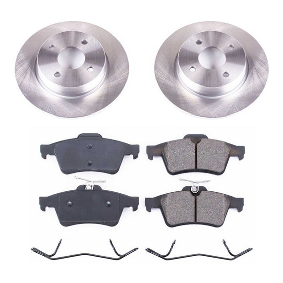PowerStop OE Stock Replacement Low-Dust Ceramic Brake Pad and Rotor Kit