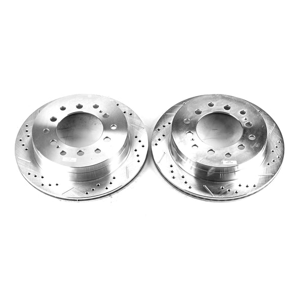 PowerStop Evolution Drilled Slotted Rotors Pair Rear For Toyota Sequoia