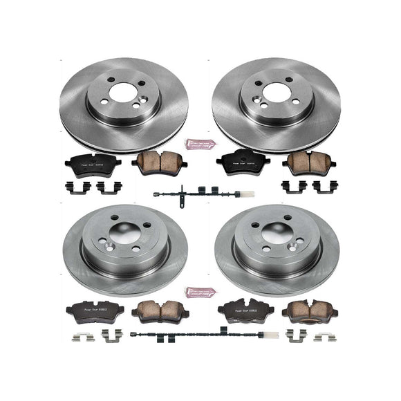 PowerStop OE Stock Replacement Low-Dust Ceramic Brake Pad and Rotor Kit