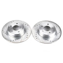 PowerStop Evolution Drilled Slotted Rotors Pair Rear For Mercedes-Benz C36 AMG