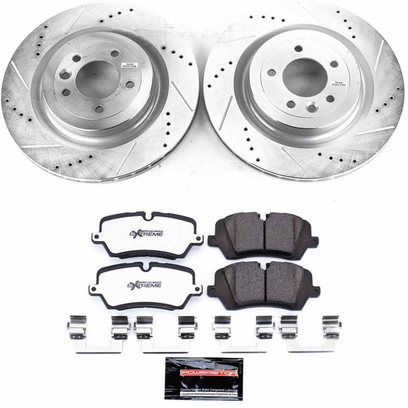 PowerStop Z36 Carbon-Fiber Ceramic Brake Pad with Drilled and Slotted Rotor Kit