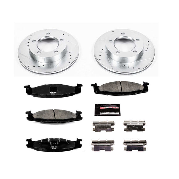 PowerStop Z23 Daily Driver Carbon-Fiber Ceramic Brake Pad and Drilled & Slotted