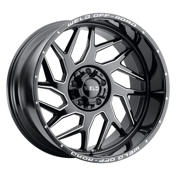 22x12 WELD Off-Road Fulcrum Black Milled 5x127 5x139.7 ET-44 CB87.1 Wheel Rim