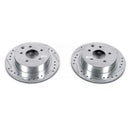 PowerStop Evolution Drilled Slotted Rotors Pair Rear For INFINITI J30