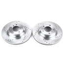 PowerStop Evolution Drilled Slotted Rotors Pair Front For BMW 330i
