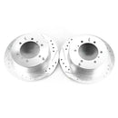 PowerStop Evolution Drilled Slotted Rotors Pair Rear For Mitsubishi Montero