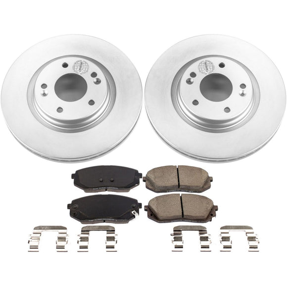 PowerStop Genuine Geomet Coated Rotor and Low-Dust Ceramic Brake Pad Kit