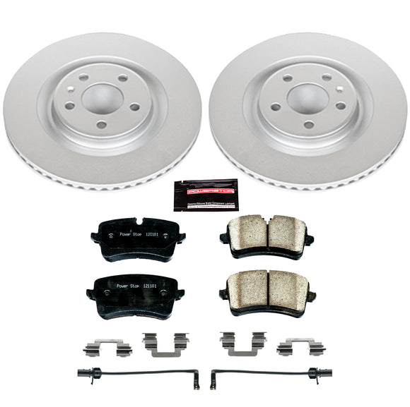 PowerStop Genuine Geomet Coated Rotor and Carbon-Fiber Ceramic Brake Pad Kit