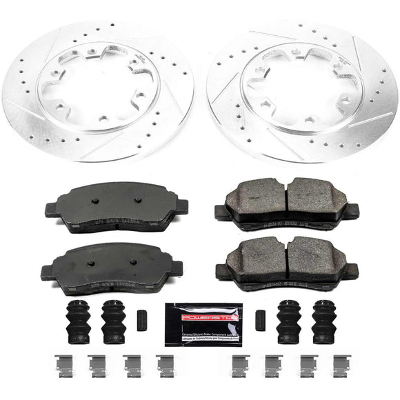 PowerStop Z23 Daily Driver Carbon-Fiber Ceramic Brake Pad and Drilled & Slotted