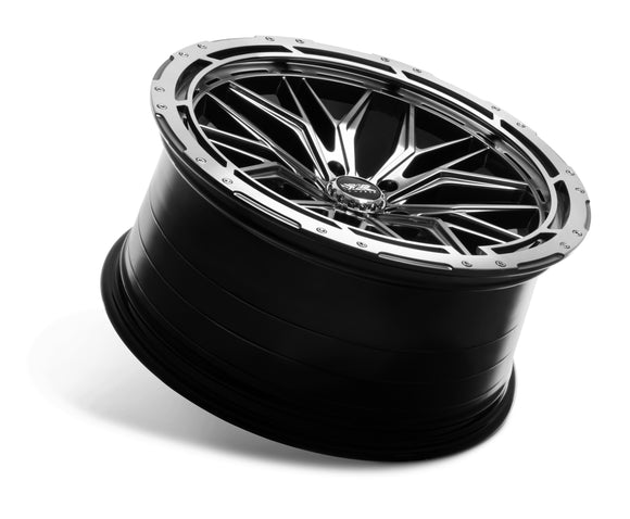 20x8.5 XXR 585 Chromium Black Machined Ring Wheel 5x4.5 ET35 CB73.1
