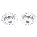 PowerStop Evolution Drilled Slotted Rotors Pair Rear For Mazda Miata
