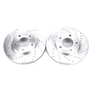 PowerStop Evolution Drilled Slotted Rotors Pair Front For Ford Escape