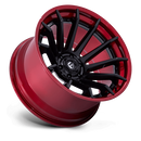 22x12 Fuel Off-Road FC403 Burn Matte Black With Candy Red Lip 5x127 ET-44 Wheel