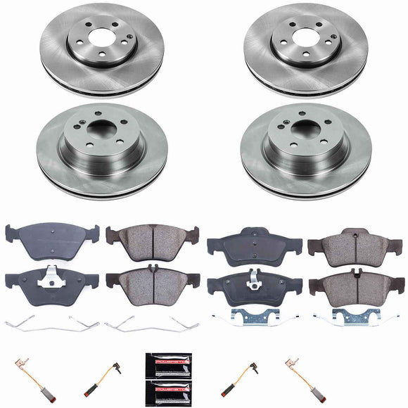 PowerStop OE Stock Replacement Low-Dust Ceramic Brake Pad and Rotor Kit
