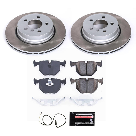PowerStop Semi-Coated Rotor and Low-Dust Ceramic Brake Pad Kit