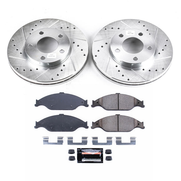 PowerStop Z23 Daily Driver Carbon-Fiber Ceramic Brake Pad and Drilled & Slotted