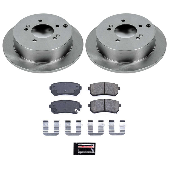 PowerStop OE Stock Replacement Low-Dust Ceramic Brake Pad and Rotor Kit