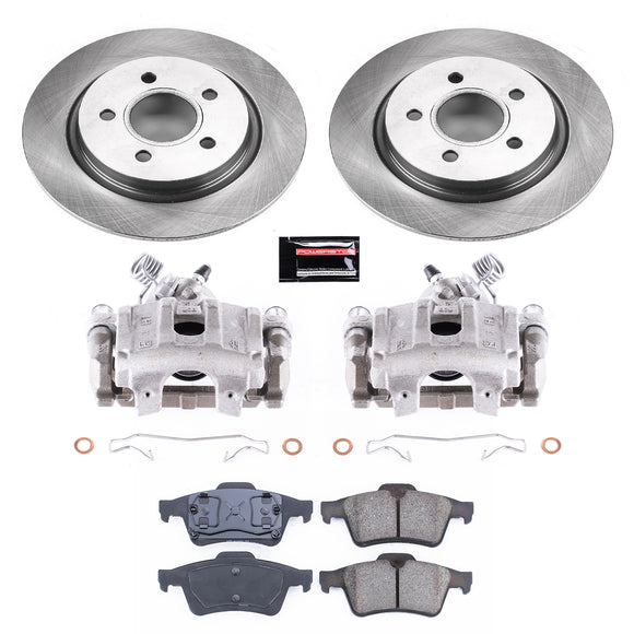 PowerStop OE Stock Replacement Low-Dust Ceramic Brake Pad, Rotor and Caliper Kit