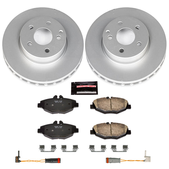 PowerStop Genuine Geomet Coated Rotor and Carbon-Fiber Ceramic Brake Pad Kit