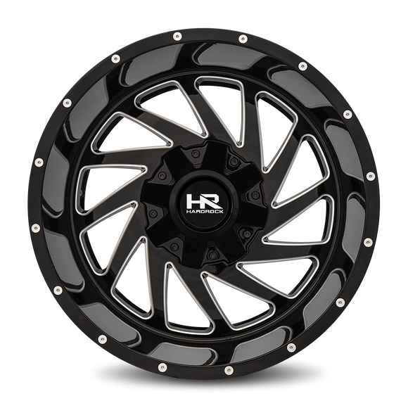 20x12 Hardrock Crusher Gloss Black Milled 5x139.7/150 ET-44 wheel/rim