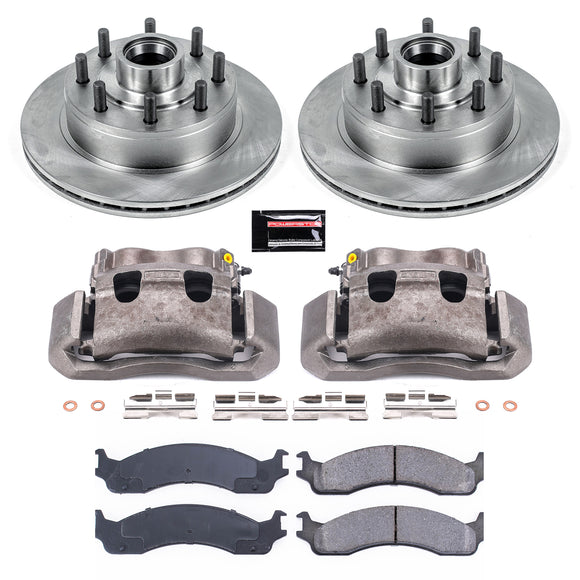 PowerStop OE Stock Replacement Low-Dust Ceramic Brake Pad, Rotor and Caliper Kit