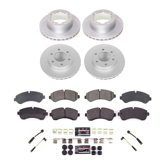 PowerStop Genuine Geomet Coated Rotor and Carbon-Fiber Ceramic Brake Pad Kit