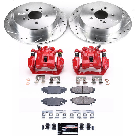 PowerStop Z23 Daily Driver Carbon-Fiber Ceramic Pads Drilled & Slotted Rotor & C
