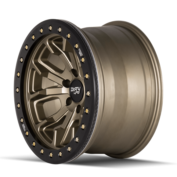 17X9 Dirty Life DT-1 Gold-Matte Wheel/Rim 6x139.7 ET-12 9303-7983MGD12