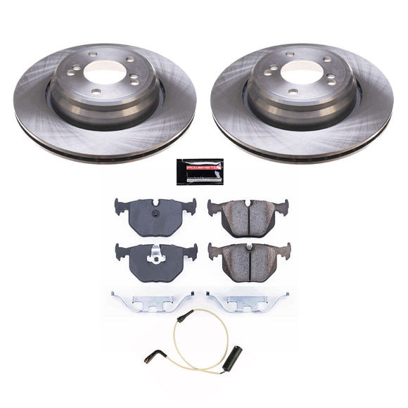PowerStop OE Stock Replacement Low-Dust Ceramic Brake Pad and Rotor Kit