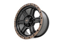 18x9 Rough Country 79 Series Black with Bronze Ring 6x135 ET-12 Wheel Rim