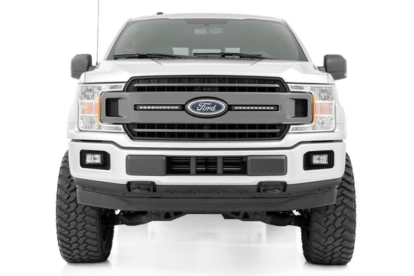 Rough Country LED Light Grille Mount 10" Chrome Slim line For Ford F-150 18-20